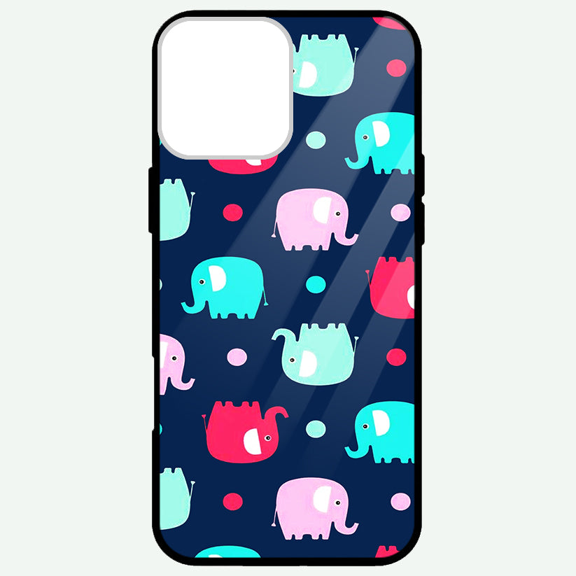 Elephants And Dot Design Golssy Phone Cases