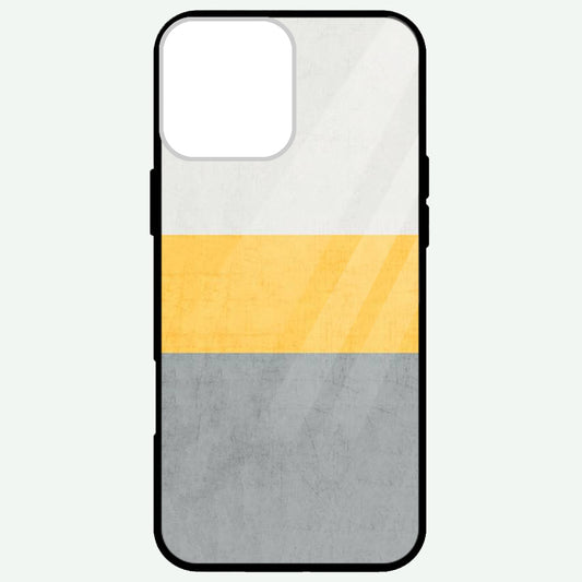 Yellow And White Grey Design Glossy Phone Cases