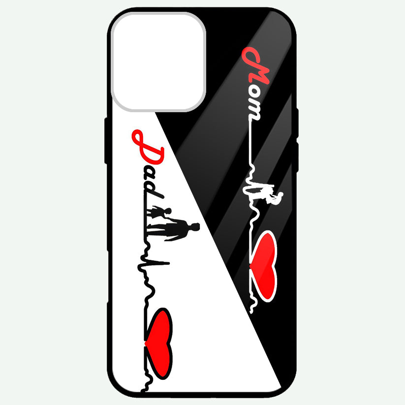 Mom And Dad Love Heart Golssy Phone Cases