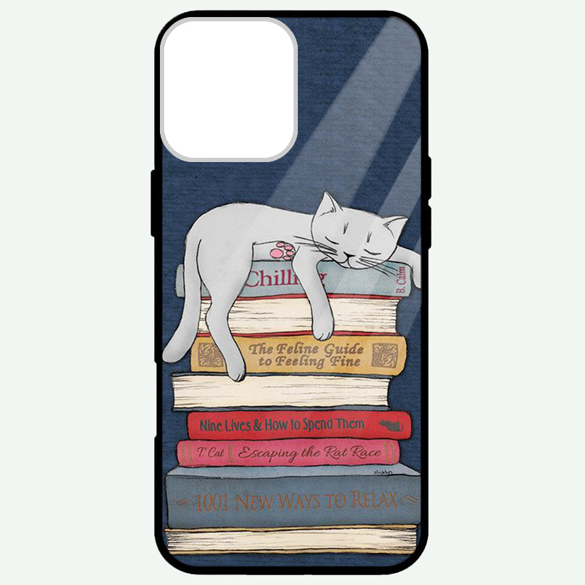 Cat Slipea Up Books Glossy Phone Cases