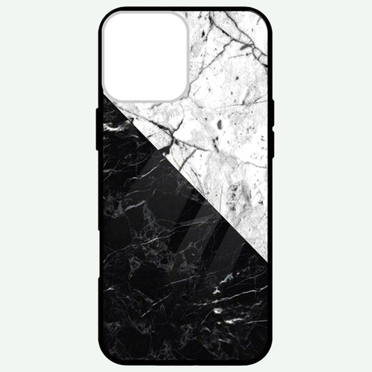 White Black Marble Glossy Phone Cases