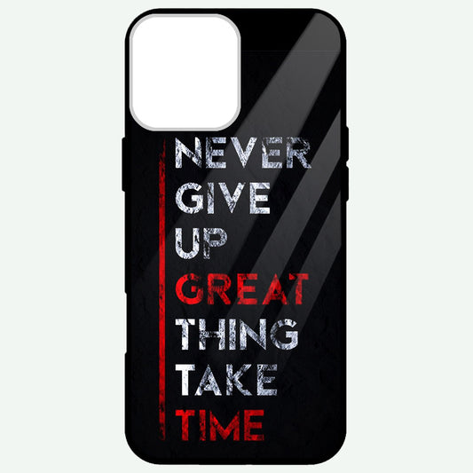 Never Give Up Quates Glossy Phone Cases