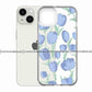Transperant Blue Flower Case