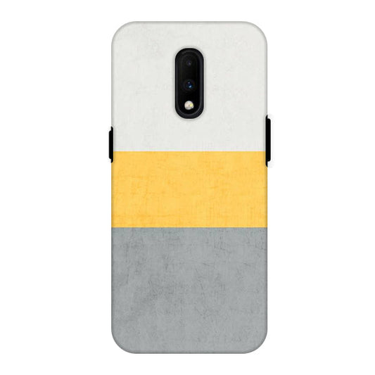 Yellow And White Grey Design Back Cover for OnePlus 6