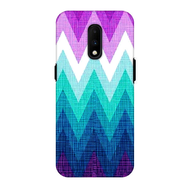 Chevron Blue Shades Back Cover for OnePlus 7