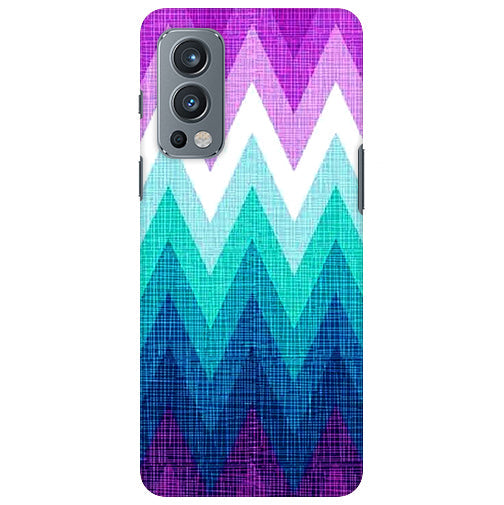 Chevron Blue Shades Back Cover for Oneplus Nord 2 5G