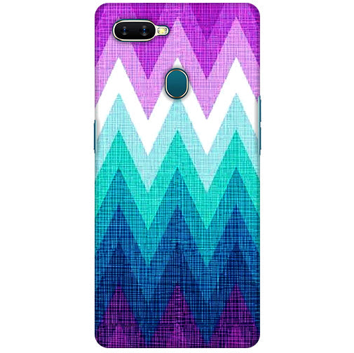 Chevron Blue Shades Back Cover for Oppo A12 / Oppo A11k