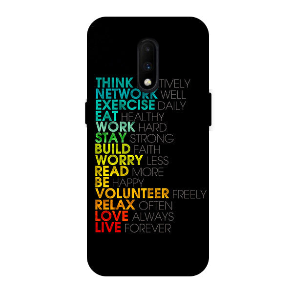 Relax Love Live Forever Back Cover for OnePlus 6