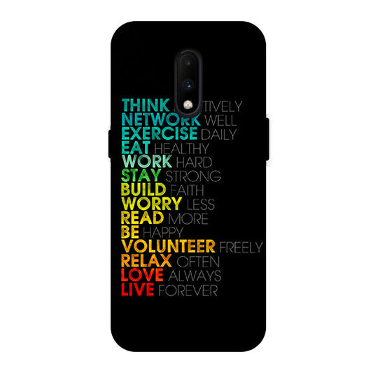 Relax Love Live Forever Back Cover for OnePlus 7