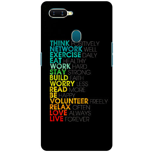 Relax Love Live Forever Back Cover for Oppo A12 / Oppo A11k