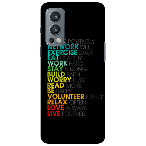 Relax Love Live Forever Back Cover for Oneplus Nord 2 5G