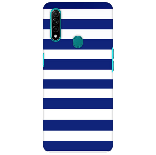 Classic Blue White Stripes Back Cover for Oppo A31