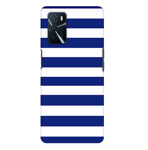 Classic Blue White Stripes Back Cover for Oppo A55