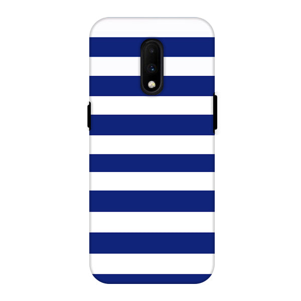 Classic Blue White Stripes Back Cover for OnePlus 6