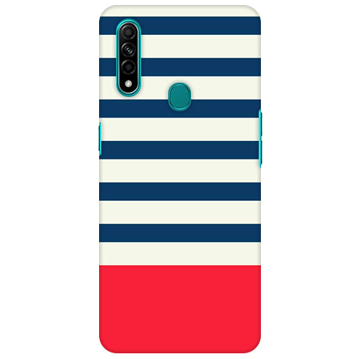 Classic Red Blue White Stripes Back Cover for Oppo A31