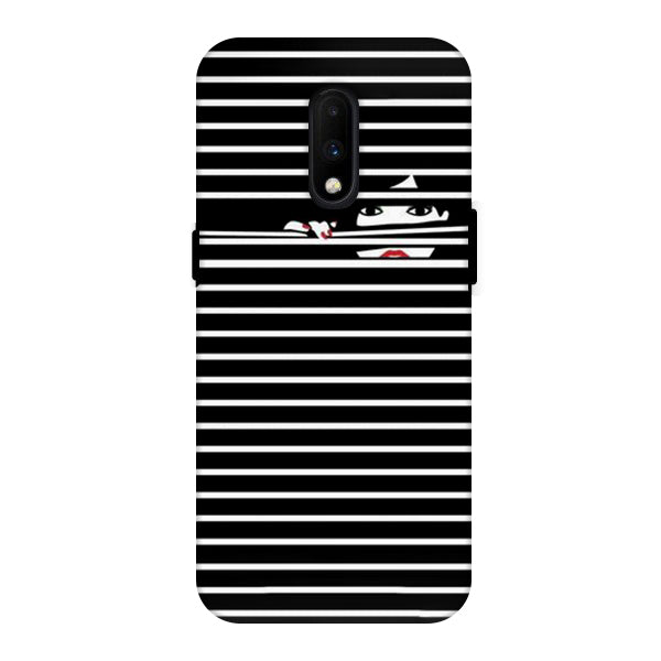 Bold Girl Strips Design Back Cover for OnePlus 6