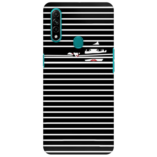 Bold Girl Strips Design Back Cover for Oppo A31