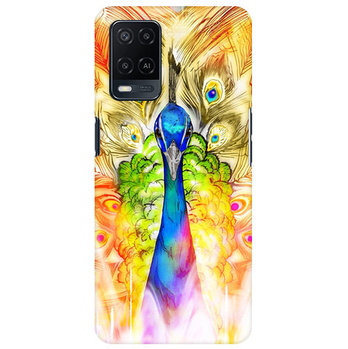 Bold Peacock  Back Cover for Oppo A54