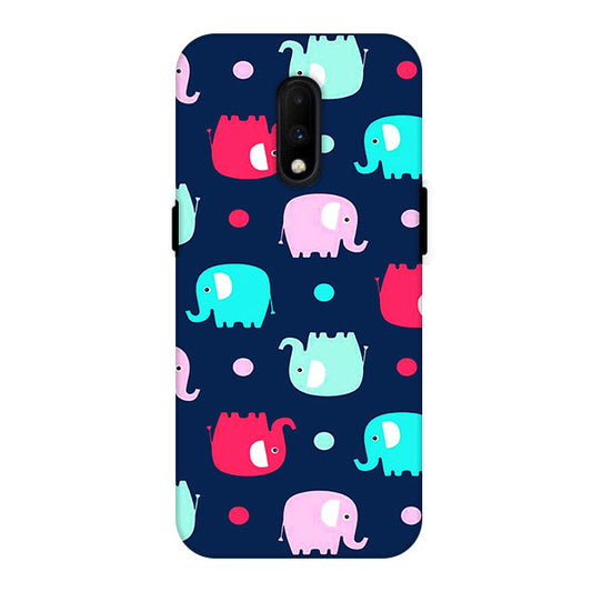 Elephants And Dot Design Back Cover for OnePlus 6