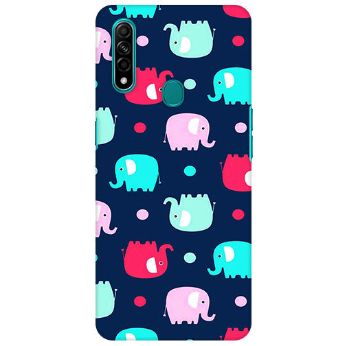 Elephants And Dot Design Back Cover for Oppo A31