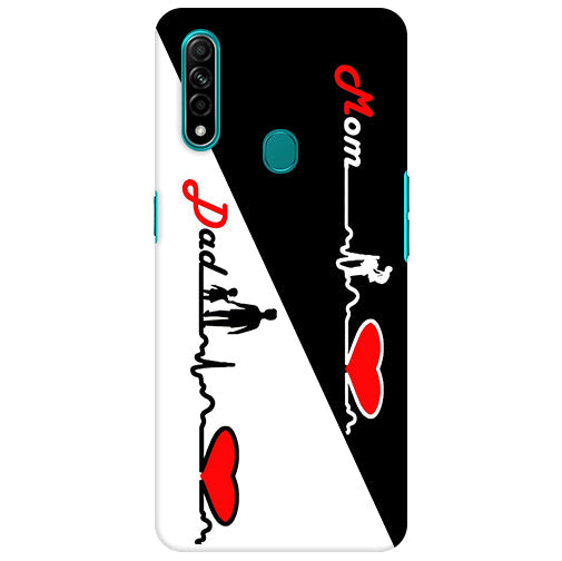 Mom And Dad Love Heart Back Cover for Oppo A31