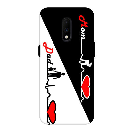 Mom And Dad Love Heart Back Cover for OnePlus 6