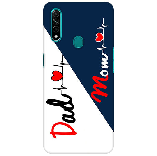 Mom And Dad Loved  Hearts Back Cover for Oppo A31