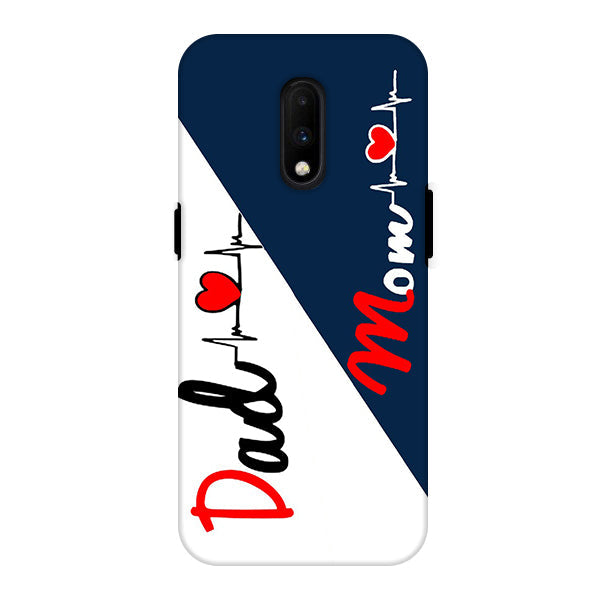 Mom And Dad Loved  Hearts Back Cover for OnePlus 7