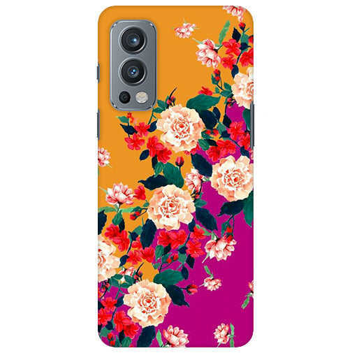 Oils Flowers  Back Cover for Oneplus Nord 2 5G