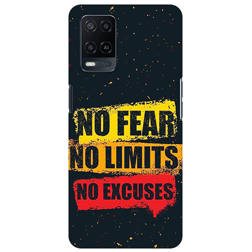 No Fear No Limits No Excuses Back Cover for Oppo A54