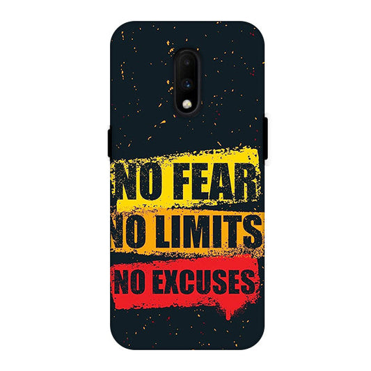 No Fear No Limits No Excuses Back Cover for OnePlus 7