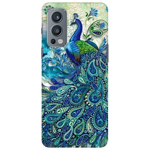 Peacockd Feather Back Cover for Oneplus Nord 2 5G