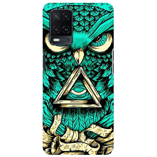 Mighty Owl Artwork Back Cover for Oppo A54