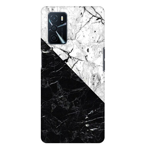 White Black Marble Back Cover for Oppo A55