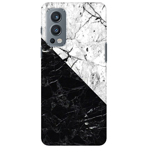 White Black Marble Back Cover for Oneplus Nord 2 5G