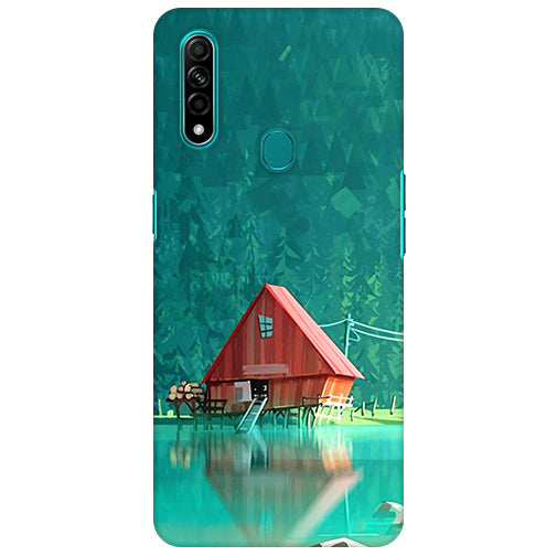 Beautyful House on side Jhil Back Cover for Oppo A31