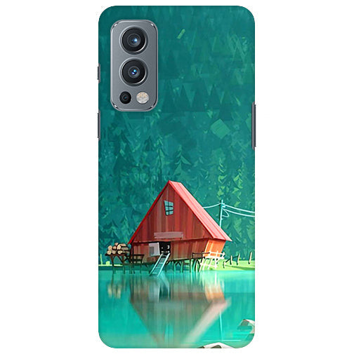 Beautyful House on side Jhil Back Cover for Oneplus Nord 2 5G