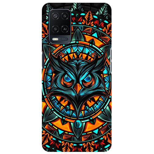 Angry Owl Artwork Back Cover for Oppo A54