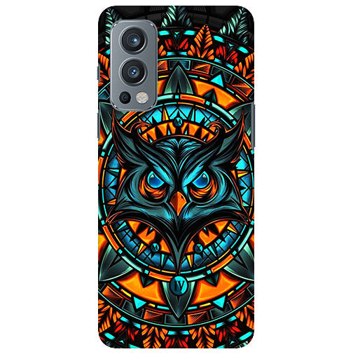 Angry Owl Artwork Back Cover for Oneplus Nord 2 5G