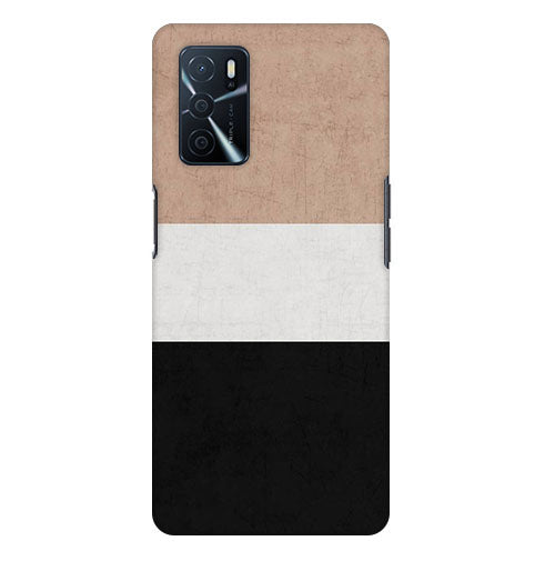 Classic White Black Stripes Back Cover for Oppo A16